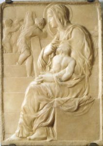 Buonarotti-scala.jpg More details Madonna of the Stairs, by Michelangelo, Florence, Casa Buonarotti 