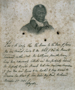 Copy of Lafayette's commendation Photo Credit-  Virginia Historical Society image from the Library of Virginia website