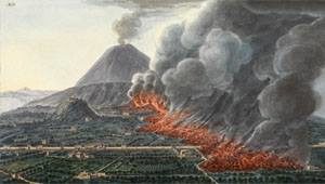 Pyroclastic flow from Vesuvius eruption