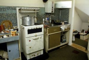 Dennis Nielson's kitchen, including the pot he used to boil his victims