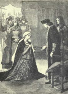 Lady Katherine Gordon being presented to Henry VII - photo credit Google Images
