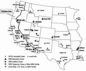 Map of World War II Japanese American internment camps Photo Credit- NPS Map - http://www.nps.gov/history/history/online_books/anthropology74/ce1.htm.