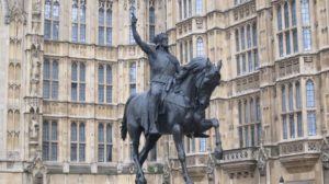 Statue of Richard outside Parliament, Westminster