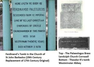 Picture Credits  1. The Barbados Pocket Guide.Com 2. Notes on Old Landulph Church by The Rev J H Adams (pub. 1930) 3. Westminster Abbey Library