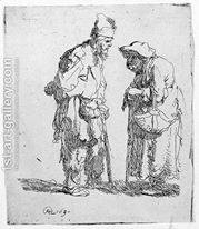 Rembrandt sketch of Beggars