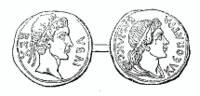 Coins with Juba II and Cleopatra Selene Photo Credit - Wikipedia
