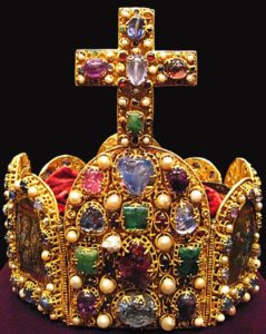 Imperial Crown of the Holy Roman Empire, displayed in the Imperial Treasury at the Hofburg Palace in Vienna Photo Credit- By Bede735c