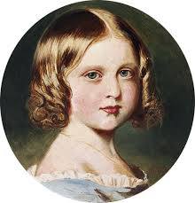 Queen Victoria painted a portrait of Princess Louise after an original by Franz Xaver Winterhalter 