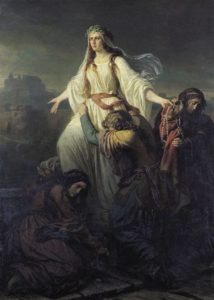 Death of princess Wanda by Maksymilian Piotrowski, 1859.