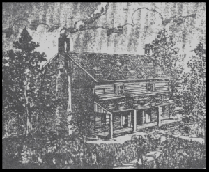 An artist's sketching of the Bell home, originally published in 1894